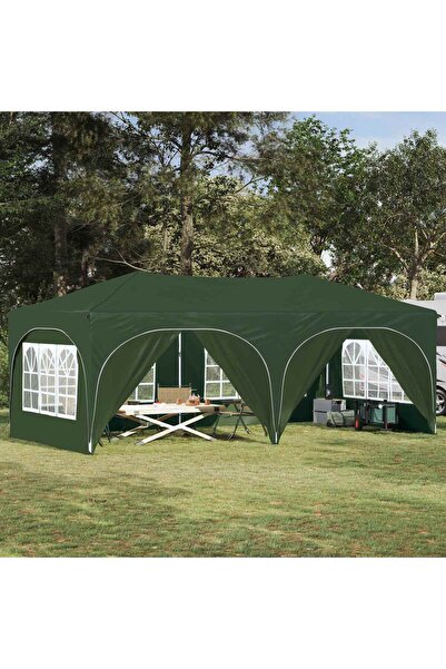 vidaxl Cort de Petrecere Pop-up Verde 575 x 288 x 245 cm