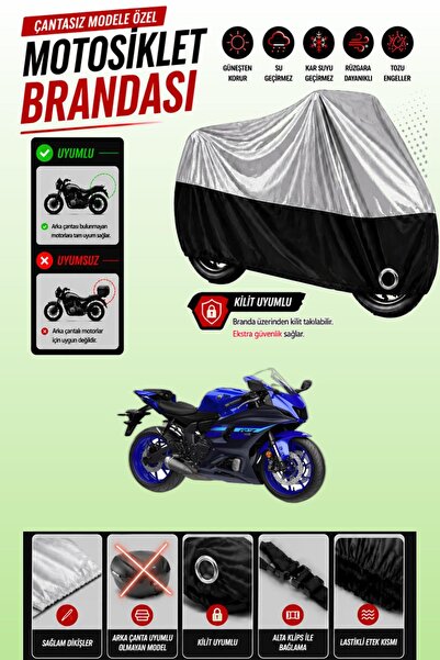 Cemku Twin Top Gray - Bottom Black Yamaha R7 Compatible Engine Cover, Rear Ba...