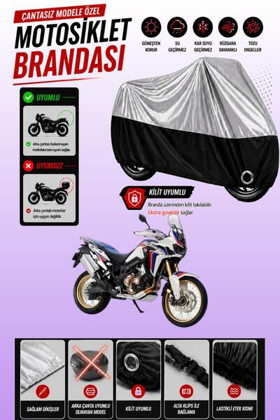 Cemku Twin غطاء محرك متوافق مع هوندا CRF1000L Africa Twin، باللون الرمادي من ...