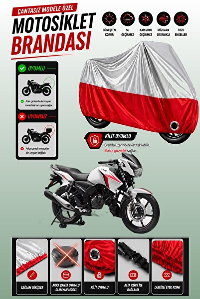 Cemku Twin غطاء محرك متوافق مع TVS Apache RTR 160 باللون الرمادي من الأعلى وا...