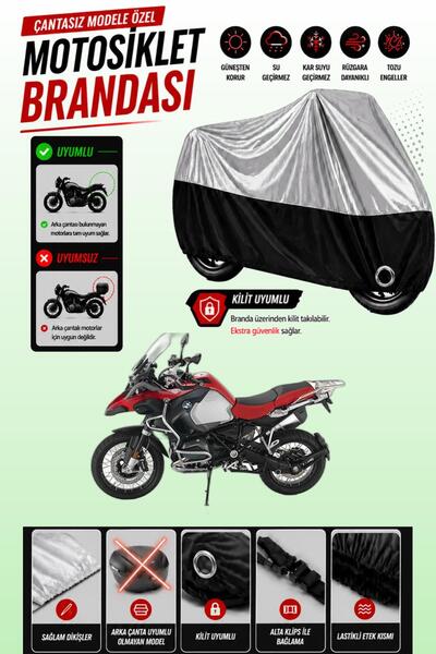 Cemku Twin غطاء محرك متوافق مع BMW R 1200 GS Adventure باللون الرمادي من الأع...