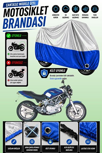 Cemku Twin غطاء محرك متوافق مع هوندا VTR 250 باللون الرمادي من الأعلى والأزرق...