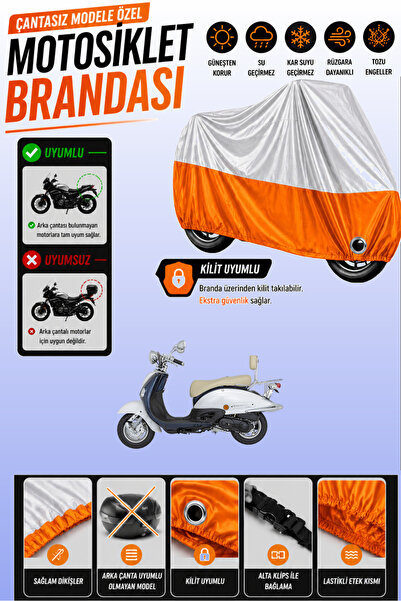 Cemku Twin Top Gray - Bottom Orange Mondial 50 Znu Compatible Engine Cover, R...