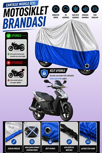Cemku Twin غطاء محرك متوافق مع Kymco Agility City 200 باللون الرمادي من الأعل...