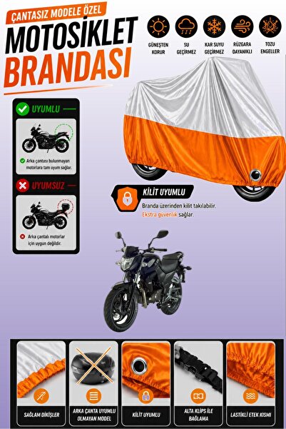 Cemku Twin Top Gray - Bottom Orange Sym Wolf 125 Compatible Engine Cover, Rea...