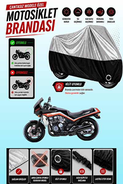 Cemku Twin غطاء محرك متوافق مع هوندا CBX 750 F باللون الرمادي من الأعلى والأس...