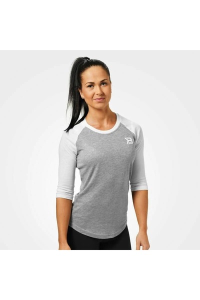 BETTER BODIES Tricou de baseball pentru femei - Gri melanj