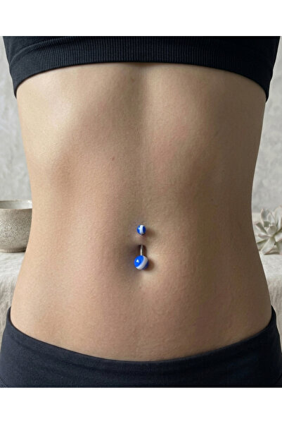 DRAGONTATTOO Cerrahi Çelik Neon Göbek Piercingi