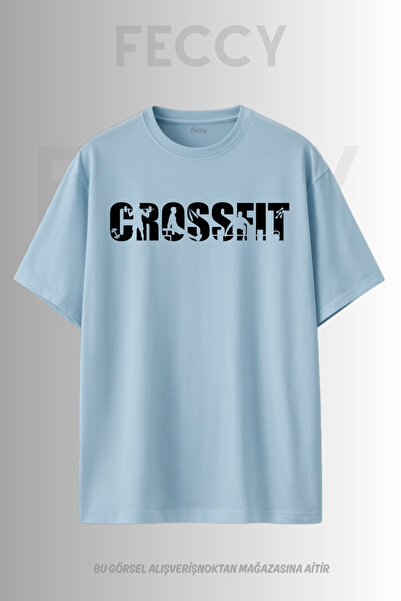 FECCY Tricou unisex supradimensionat cu imprimeu Hunter, tematică Crossfit, p...
