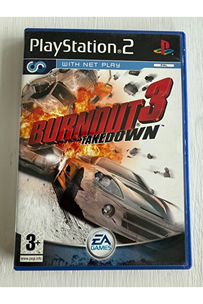 EA ps2 burnout 3 takedown orjinal oyun kitapçık var 10/9 disk kondüsyonu