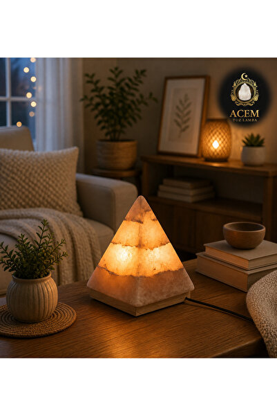 ACEMTUZLAMBA ACEMTUZ GRİ PİRAMİT MODEL TUZ LAMBA