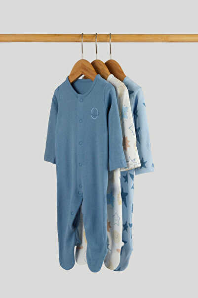 MOTHERCARE 3Lü Contemp Uzun Kollu Patikli Uyku Tulumu