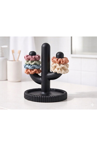 Goplast Premium Cactus Shaped Black Hairpin Stand, 18 cm Cactus Hairpin Holder
