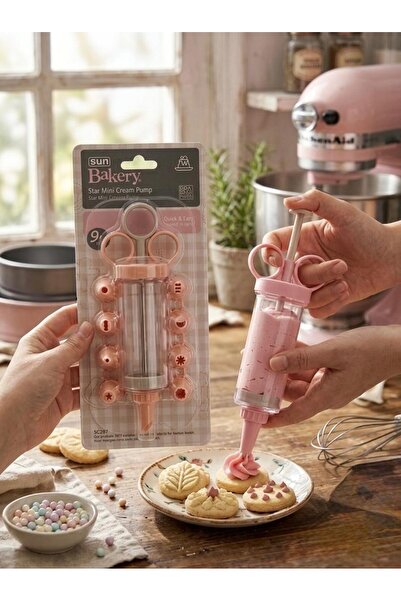 cook&kitchen Mini Krema Sıkma Pompası Pembe