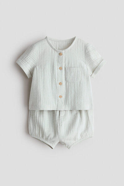 H&M 2 Parçalı Pamuklu Muslin Set