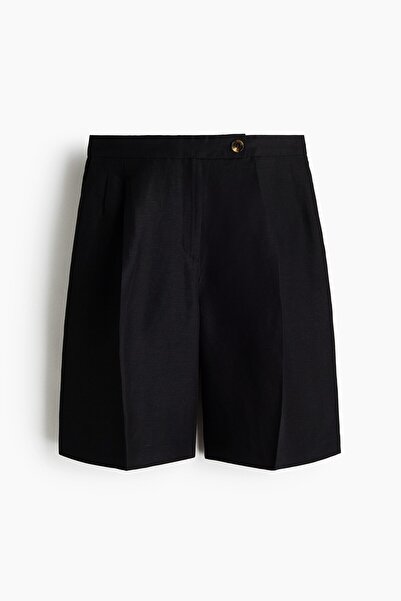H&M Keten Karışımlı Bermuda Şort