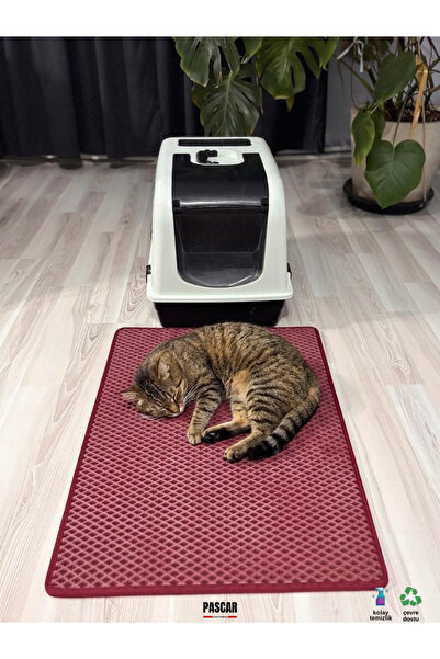 Kedi Tuvalet Paspası Eva 75x55 cm – Kedi Kumu Toplayıcı Kaydırmaz Paspas