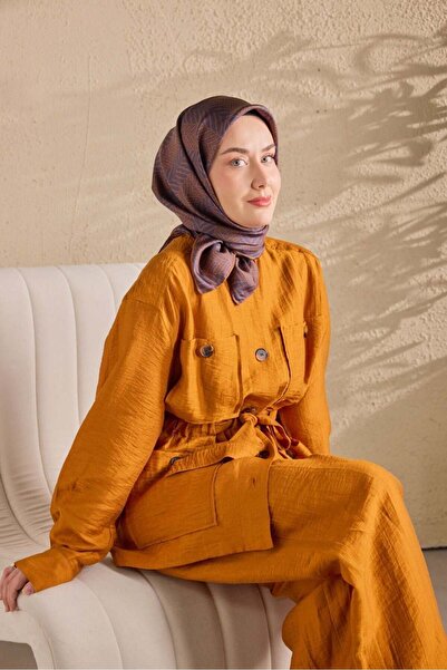 Silk Home Twill İpek Eşarp Minimal Desen Koyu Lacivert 90x90