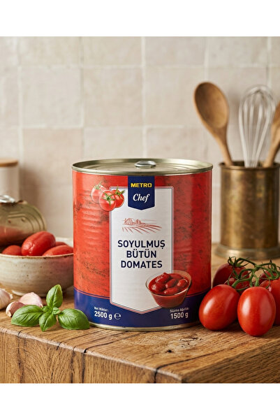 Metro Chef Soyulmuş Bütün Domates 2500 G (Süzme Ağırlık 1500G) - (TheGinzaSel...