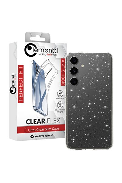 lemontti Husa Crystal Glitter Samsung Galaxy A14 / A14 5G Argintiu