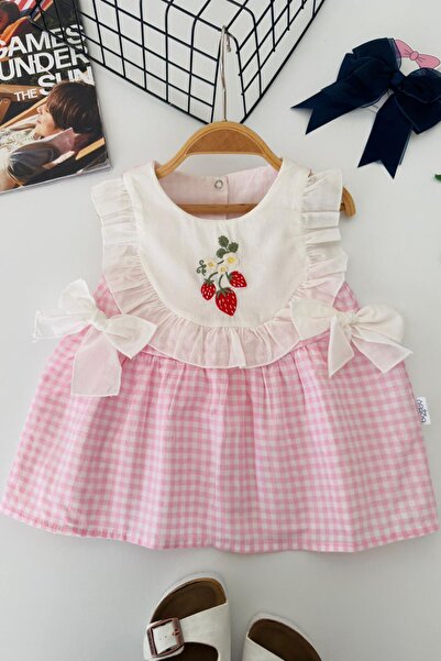 Minigimin Cicileri Miniğimin Cicileri Çilek İşleme Detaylı Pötikare Kız Bebek...