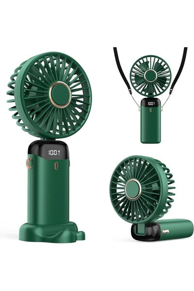 casno Taşınabilinir Mini Klima Led Göstergeli Şarjlı El Fanı Vantilatör 5 Kad...