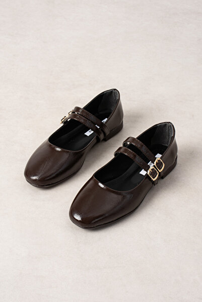 wolk shoes Γυναικείες μπαλαρίνες Maia με λουράκια και αγκράφες