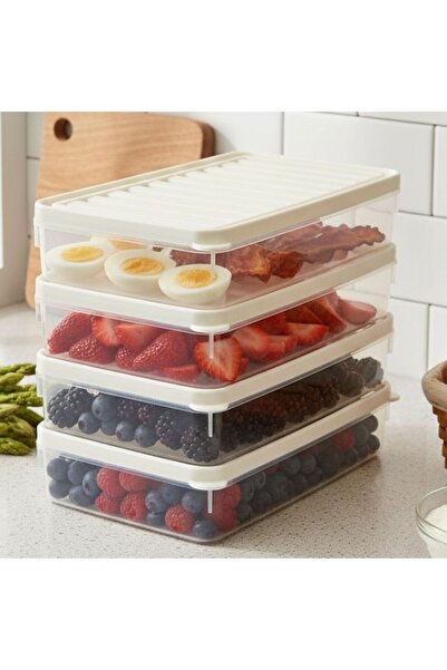 STATİKA HOME 4'lü Buzdolabı Organizeri-Buzdolabı Saklama Kabı