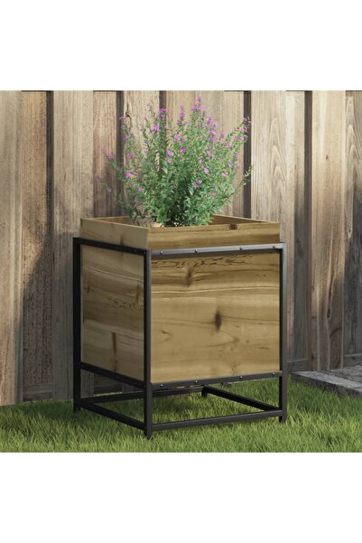 vidaxl Jardiniera de gradina, 40x40x50 cm, lemn de pin impregnat