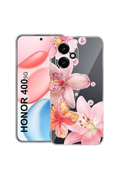 bestcase Противоударен калъф за Honor 400, Флорален - Естетична елегантна орх...