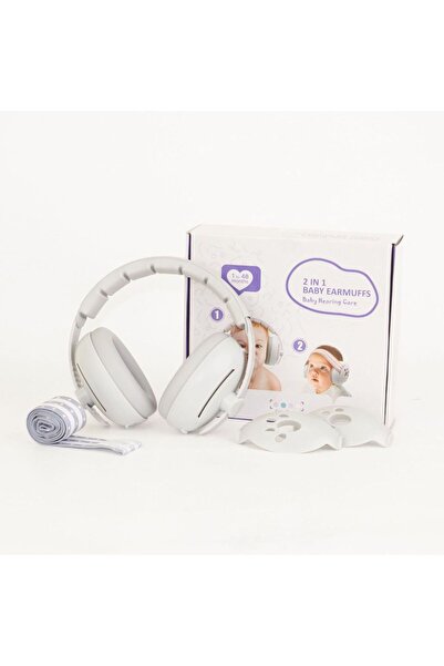 Choice4 2 in 1 Gray Baby Ear Protection for Babies and Toddlers Noise Reducti...