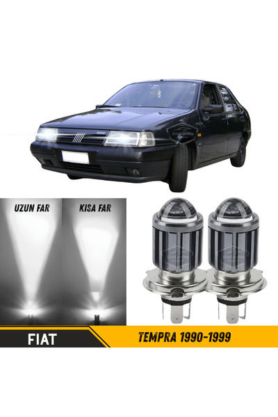 ŞüsCarOto Aksesuar Fiat Tempra 1990-1999 Mercekli Far Ampulü Led Xenon Beyaz ...