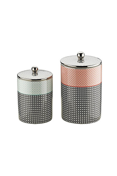 Lucky Art Asteria Bone 2-Piece Jar Set