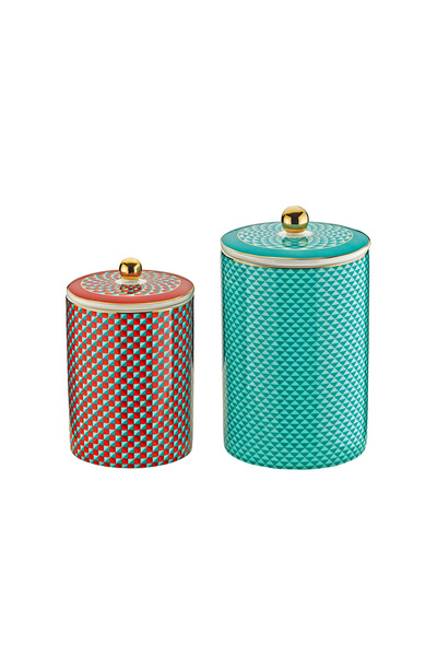 Lucky Art Castella Bone 2-Piece Jar Set