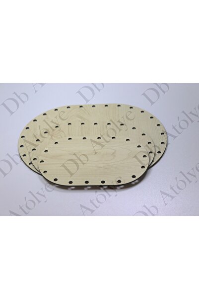 Db Atölye Rattan Örgü Taban Plakaları Oval Set 3 lü