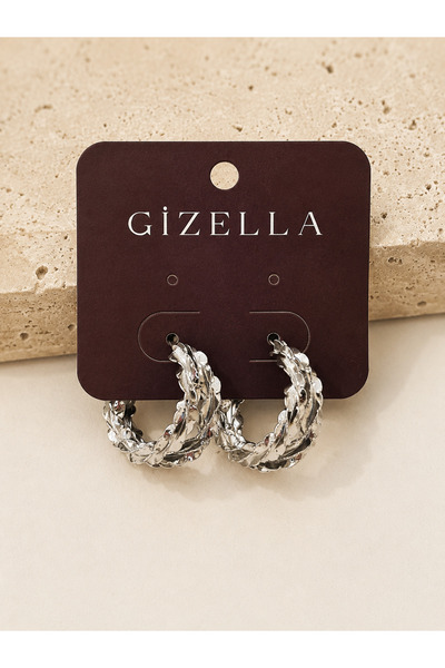 Gizella Takı Xuping Pul desenli ikili halka küpe