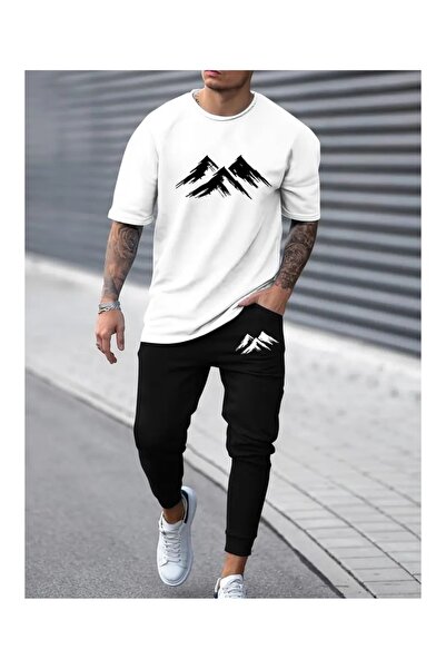 LAVİTTA Fashionable casual set: comfortable cut black trousers with a colored...