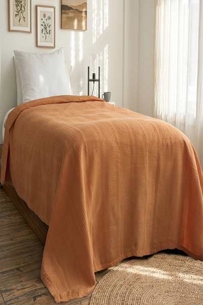 Tekstil Home Pike Single 100% Cotton Border Model Luxury Bedspread