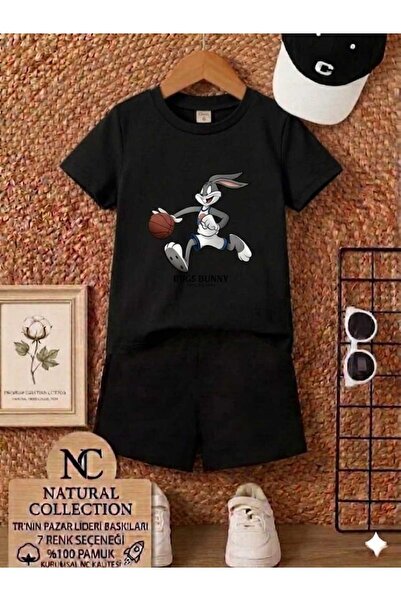 Nice Clothes Tricou și pantaloni scurți de vară pentru copii, unisex (BUNNY B...