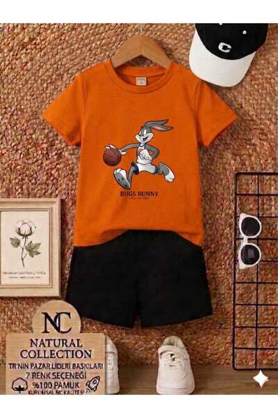Nice Clothes Tricou și pantaloni scurți de vară pentru copii, unisex (BUNNY B...