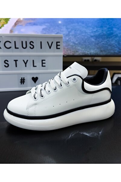 EXCLUSIVE STYLE Adidasi ALX STRIPE - Albi cu inserții negre