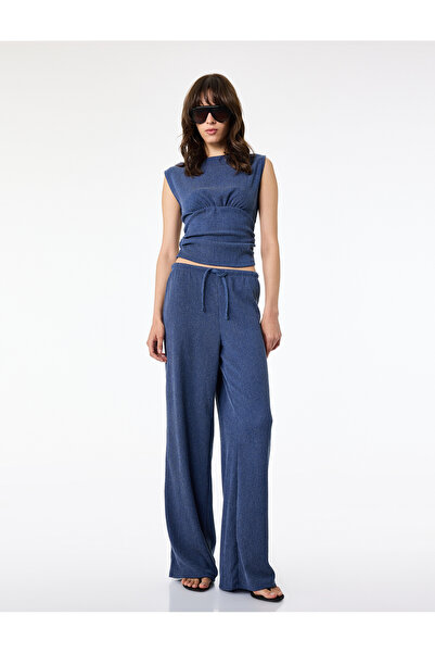 Koton Beli Lace-Up Wide Leg Pants