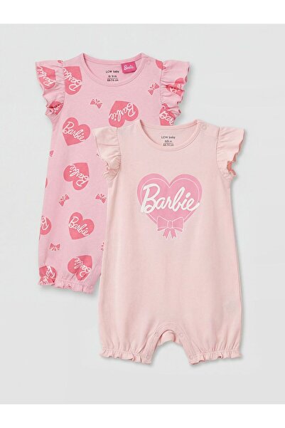 LC Waikiki LCW baby Barbie Baskılı Kız Bebek Tulum 2'li