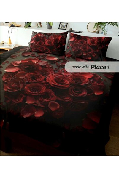 Elmas Dizayn Special Design Premium 240X260 cm Double Bedding Set Cotton Sati...