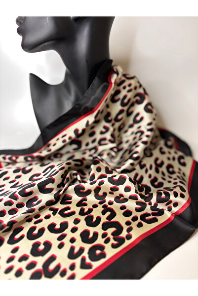BHR AKSESUAR Eșarfă pătrată cu model leopard, cu două fețe (70x70 cm)