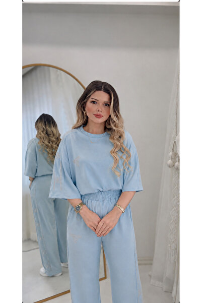 DENİZİNBUTİĞİ Taşlı G Premium Alt Üst Eşofman Takım