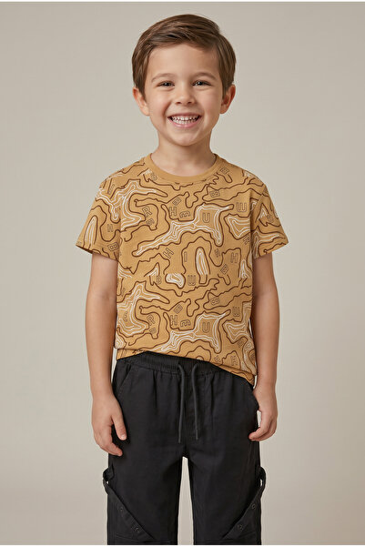 MARCO DONATELI Toddler boys Drop shoulder T-shirt Short Sleeve, 7-8Y