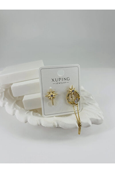 EASERA TİCARET Zircon Stone Brass Zircon Earrings - Kp00316