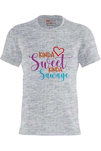 not Women's Printed Design T-Shirt (Kinda Sweet Kinda Savage)| Round Neck Regular Fit T-shirt