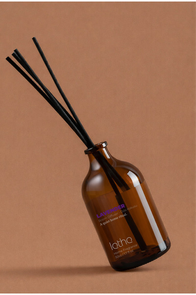 Lethe Design Lavanta Oda Kokusu 50 ML – Çubuklu Ortam Kokusu | Amber Şişe Dek...
